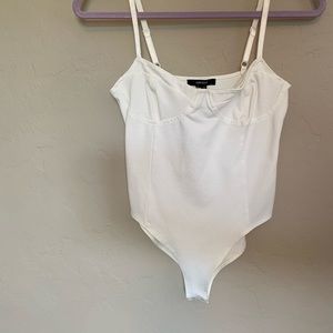 LIKE NEW Forever 21 White Bustier Bodysuit